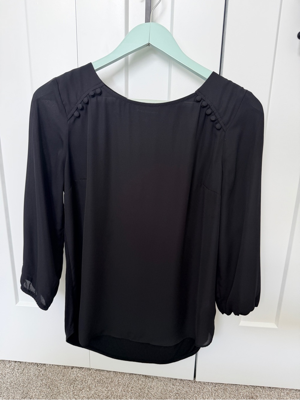 Fortune + Ivy Mixed Material Blouse